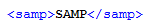 HTML Tag for a Fragment of Sample Text HTML Tag for a Fragment of Sample Text