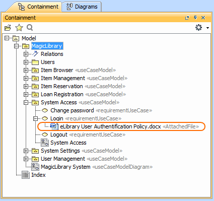 Attached file in Containment tree Attached file in Containment tree