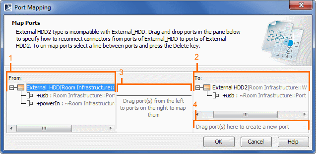 Port Mapping dialog Port Mapping dialog