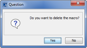 Deleting a Macro Deleting a Macro