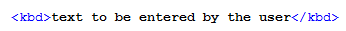 HTML Tag for a Fragment of Keyboard Input HTML Tag for a Fragment of Keyboard Input