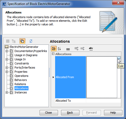 Allocations property group