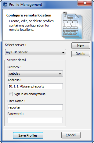 Enter Server Details Enter Server Details