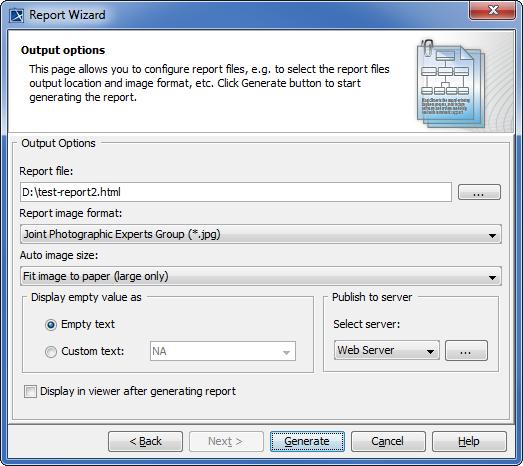 Dialog for Uploading Report to Remote Server Dialog for Uploading Report to Remote Server