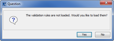 A Dialog Prompting the Validation Rules