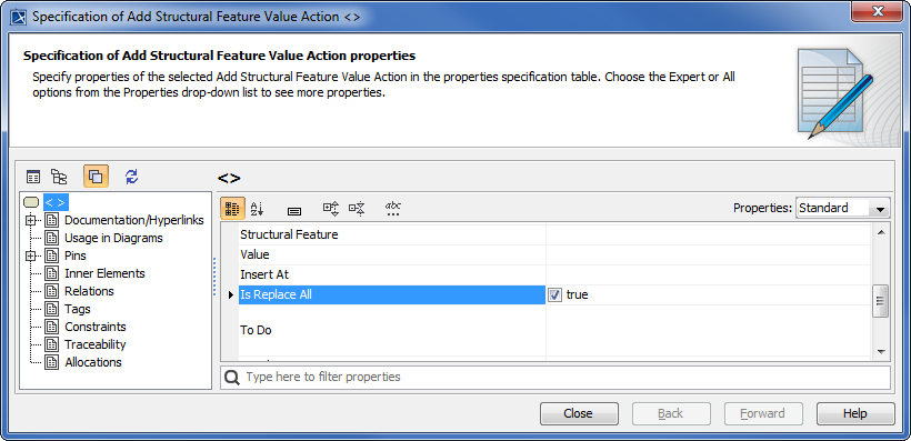 Selecting the Is Replace All Attribute Check Box