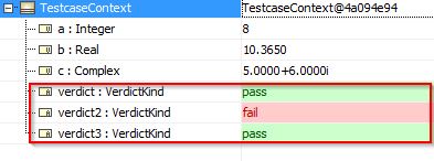 Pass and Fail Verdict Values in the Console Pane
