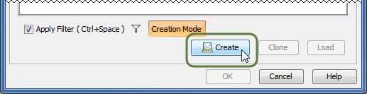 The Create timeline button in the Select Timeline dialog is used when trying to create a new Timeline element.