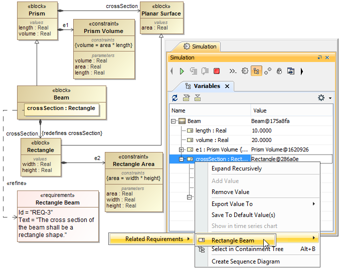 Navigating into a Requirement Satisfied by a Property