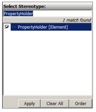 Selecting PropertyHolder