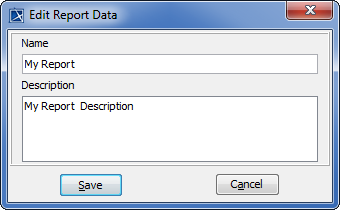 Edit Report Data Dialog