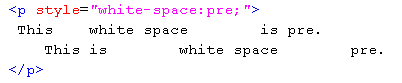 White-space Style Example