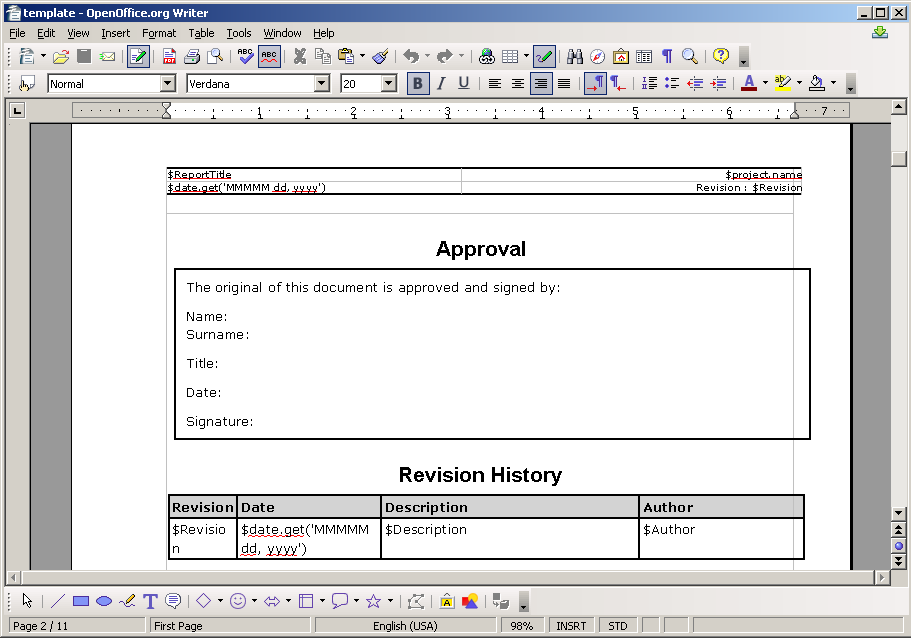 Sample of OpenDocument Text Converted From RTF Document