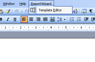 Microsoft Word 2003 Template Editor Menu