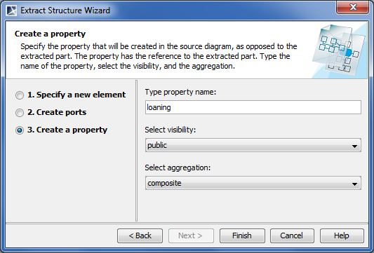 Extract Wizard. Create a property