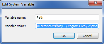 Entering the Path to MapleTM in the Edit System Variable Dialog