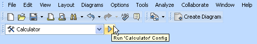 Running a Simulation Configuration through the Simulation Control Toolbar