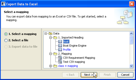 Exporting Instance Specifications of a Schema Class