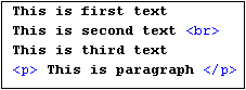 Sample of Line and Paragraph Tags