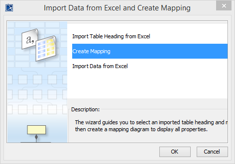 Excel Import Dialog - Create Mapping