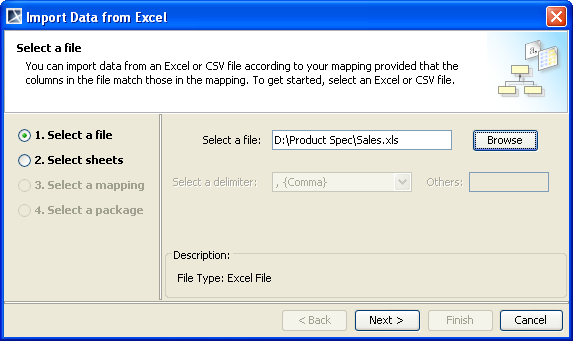 The Select a File Option Page