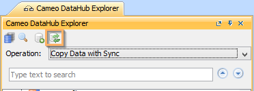 Sync button on DataHub Explorer toolbar