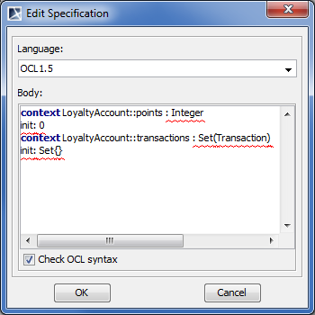 Checking OCL syntax