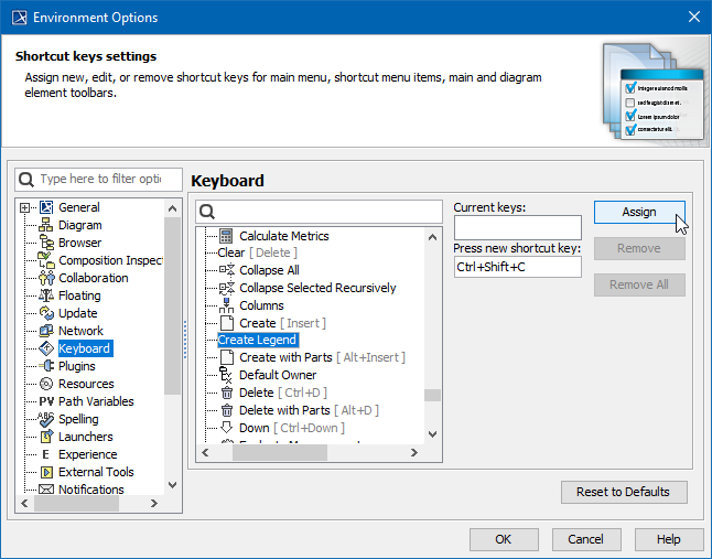 how to assign hotkey buttons windows