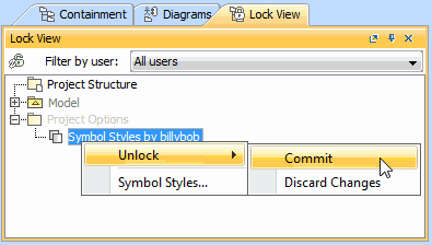 Locking symbol styles via the Lock View tab