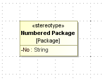 Property for storing package numbers