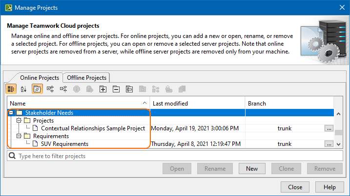 Magic Software Architect 2021x Refresh1 > 2021x Refresh1 Version News > nested_categories_manage_projects_dialog_version_news.png