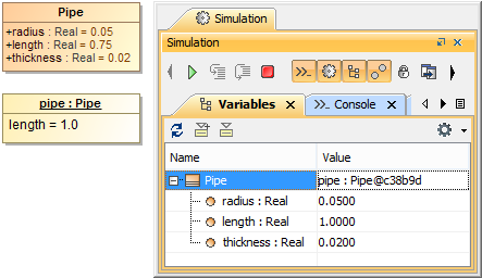 Variables Pane Showing the Runtime Object 